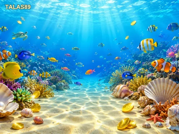 Antarmuka Fishing Disco dengan berbagai target ikan dan efek permainan